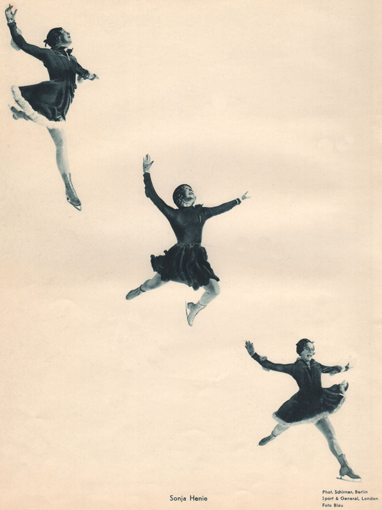 ICE FIGURE SKATING. Sonja Henie. Norwegian, World and Olympic Champion (2) 1935